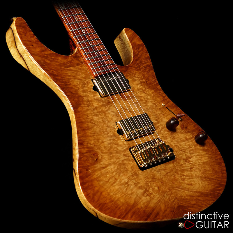 Suhr Custom Modern Distinctive Select #12 Black Limba / Cocobolo Waterfall Burl Natural Burst